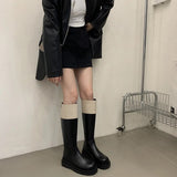 Minna Two Tone Knee-High Riders Boots watereverysunday