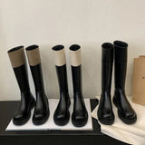 Minna Two Tone Knee-High Riders Boots watereverysunday