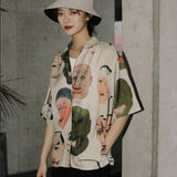 Mio Japanese Faces Ukiyoe Print Shirts watereverysunday
