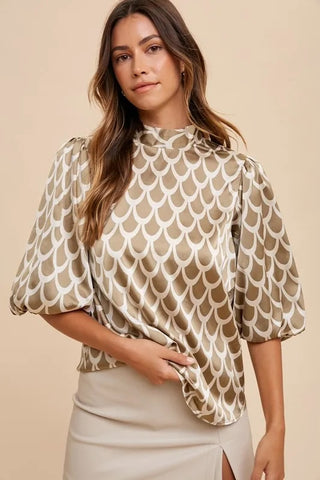 Mirabelle Abstract Print Blouse
