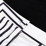 Miranda Geometry Stripe Prints Tunic Top / Pants Set watereverysunday