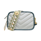 Misha Chevron Quilted Leather Shoulder Bag. watereverysunday