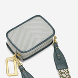 Misha Chevron Quilted Leather Shoulder Bag. watereverysunday