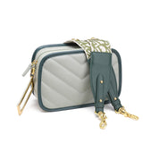 Misha Chevron Quilted Leather Shoulder Bag. watereverysunday