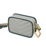 Misha Chevron Quilted Leather Shoulder Bag. watereverysunday