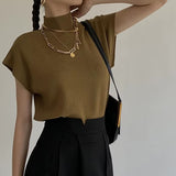 Miyo Casual Smock Neck Knit Top