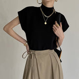 Miyo Casual Smock Neck Knit Top