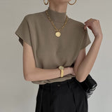 Miyo Casual Smock Neck Knit Top
