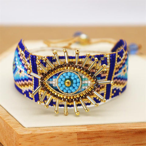 Miyuki Beads Evil Eye Amulet Bracelet - 4 Colors