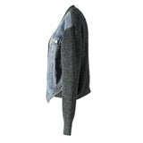 Molly Denim Patchwork Gray Cardigan