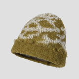 Moss Grass Pattern Knit Beanie Hats watereverysunday