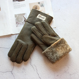 Sheepskin Shearling Wool Fur Gloves 