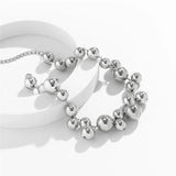 Moya Metallic Ball Bead Bib Necklace watereverysunday