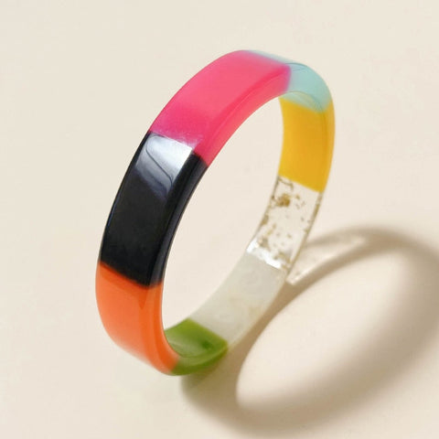 Multi Color Bangle Resin Bracelets - 3 Colors watereverysunday