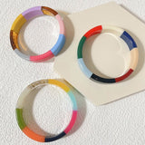 Multi Color Bangle Resin Bracelets - 3 Colors watereverysunday