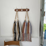Multi-Color Striped Tassel Boho Net Bags - 2 Colors watereverysunday