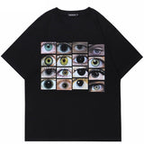 Multiple Eyes Graphic Prints T-Shirts watereverysunday