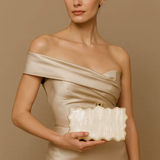 Myka Acrylic Sculpted Evening Box Bag