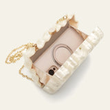 Myka Acrylic Sculpted Evening Box Bag