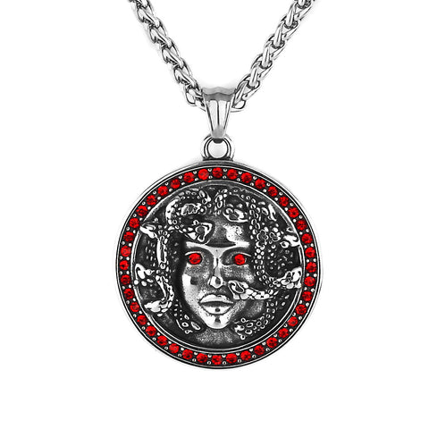 Mythical Snake Head Medusa Diamond Necklace watereverysunday