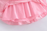 Nabie Back Bow Pink Baby Doll Mini Dress watereverysunday