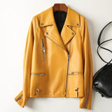 Nadia Faux Leather Biker Jacket - 3 Colors watereverysunday