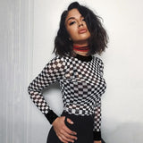 Nadia Checkerboard Plaid Tissue Top