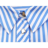 Nadia Striped Tie-Cuff Shirt