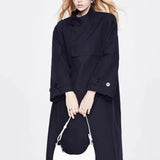 Nadine Front Pocket & Funnel Neck Cocoon Trench Coat - 2 Colors watereverysunday