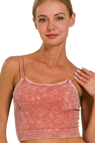 Nana Washed Ribbed Double Strap Brami