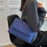 Natalia Chevron Quilted Denim Flap Bags - 3 Colors watereverysunday