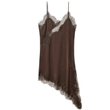Natalia Lace Trim Satin Slip Top