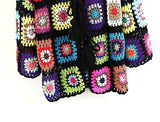 Naya Bohemian Knit Patchwork Hooded Cardigan watereverysunday