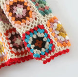 Nayla Bohemian Crochet Patchwork Hooded Cardigan watereverysunday