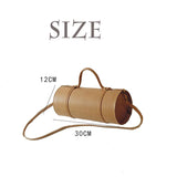 Ndari Cylinder Leather Barrel Bag watereverysunday