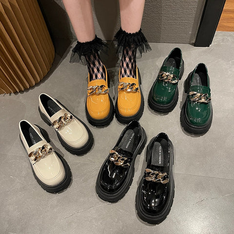 Nellie Round Toe Chunky Lolita Platform Loafers - 4 Colors watereverysunday