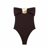 Nesma Golden Accent Bandeau Bodysuit