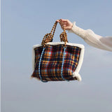 Nesma Ropework Wool Felt Tartan Tote