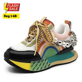 Nicola Pearl Laced Sneakers - Black Pink Size 39-US 7.5  (SALE)