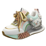 Nicola Pearl Laced Sneakers - 2 Colors watereverysunday