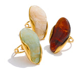 Niew Geometric Resin Cocktail Rings