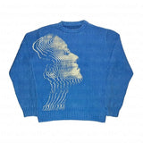 Nima Girl Print Knit Sweater
