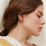 Nina Starburst Stud Earrings - Gold or Silver watereverysunday