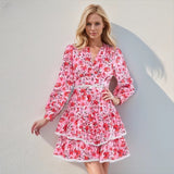 Nina Spring Floral Mini Flare Dress