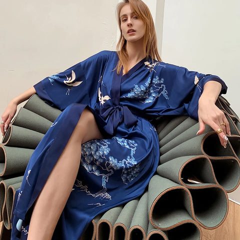 Nina Floral Print Kimono Robe