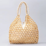 Nitah Wooden Bead Woven Bag