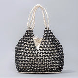 Nitah Wooden Bead Woven Bag