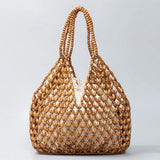 Nitah Wooden Bead Woven Bag