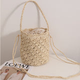Niya Crochet Knit Straw Bucket Bags - 3 Colors watereverysunday