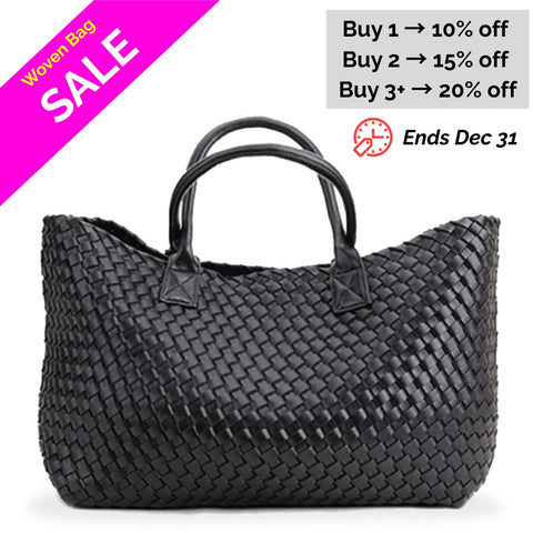 Nizza Faux Leather Woven Bags - 24 Colors
